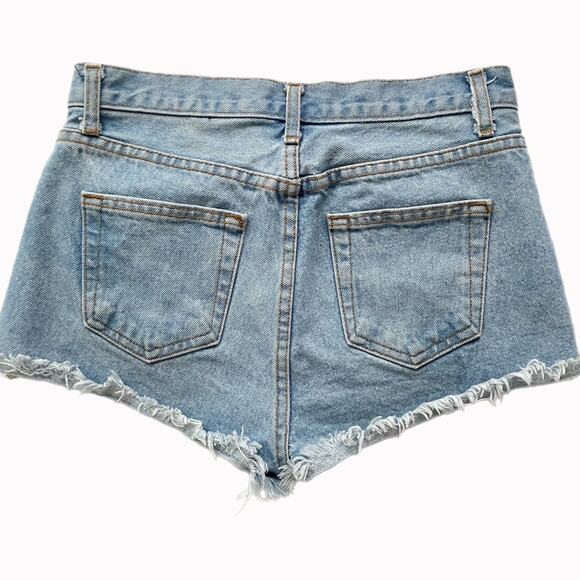 John Galt California Distressed Cuttoff Denim Shorts Sz M - Picture 2 of 5